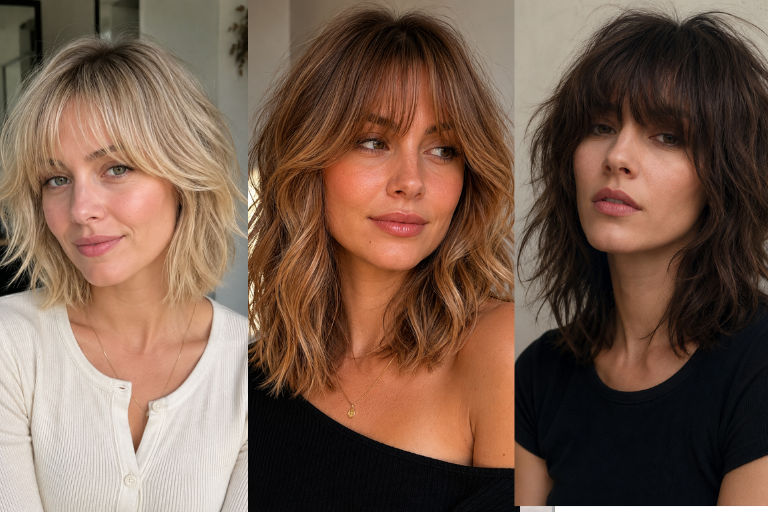20 Mid-Length Shag Hairstyles with Bangs That Add Shape