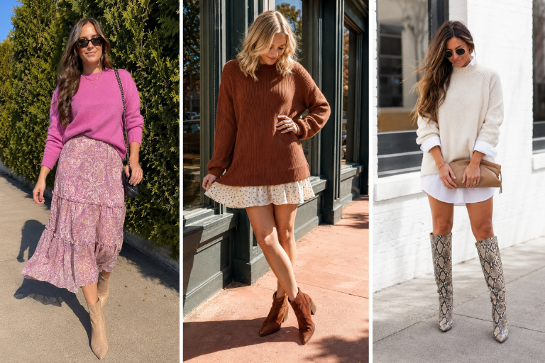How to Wear a Sweater Over a Dress Without Looking Frumpy