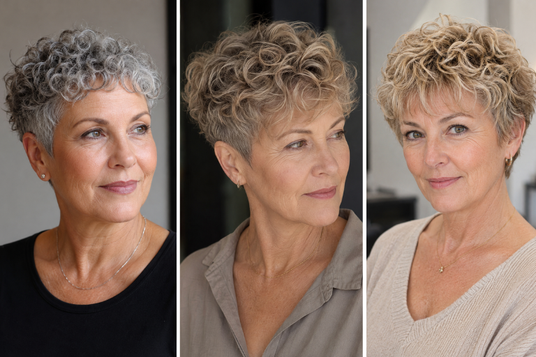 Short Permed Pixie Haircuts for Women Over 50